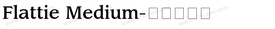Flattie Medium字体转换